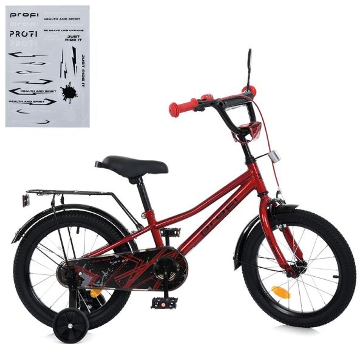 Дитячий велосипед PROF1 16", синій (MB 16011-1)