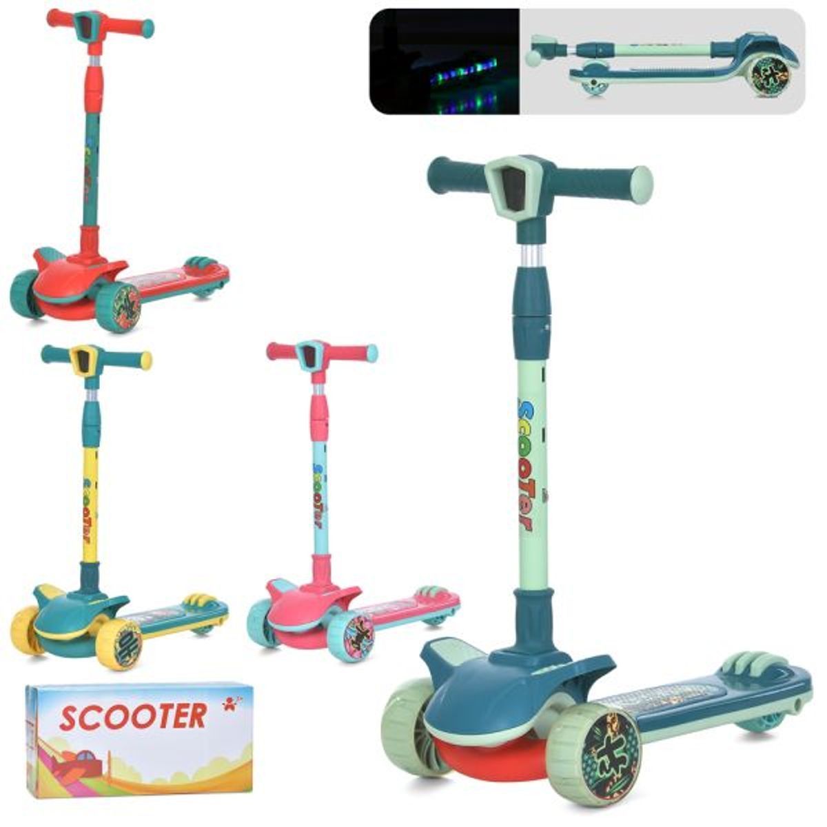 Самокат JR3092 для дітей, зелений